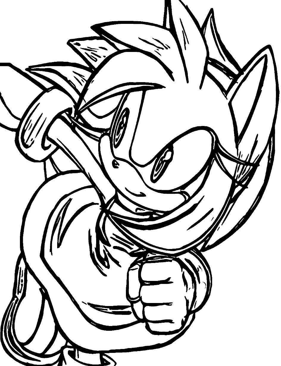 Desenhos para colorir de Sonic dando a Amy uma flor - Desenhos para colorir  grátis para imprimir