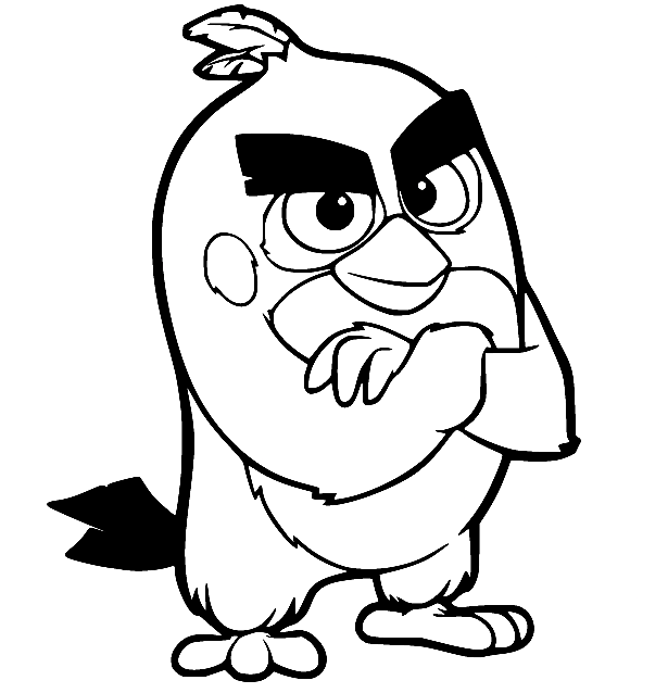 Angry Birds Movie Red Coloring Page