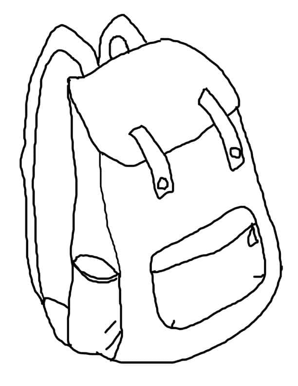 Backpack Free Printable Coloring Page