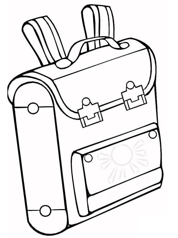 Backpack Pictures Coloring Page
