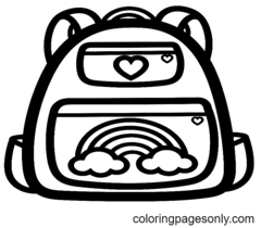 Desenhos de mochila para colorir