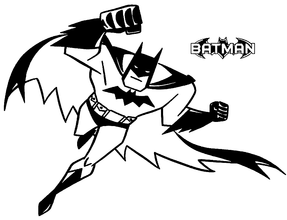 Desenho para colorir bonito do Batman