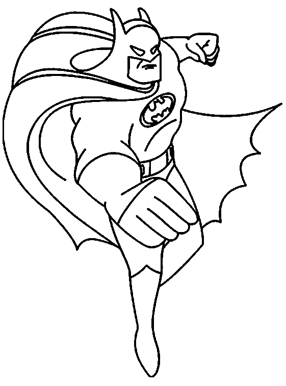 Página para colorir da planilha do Batman