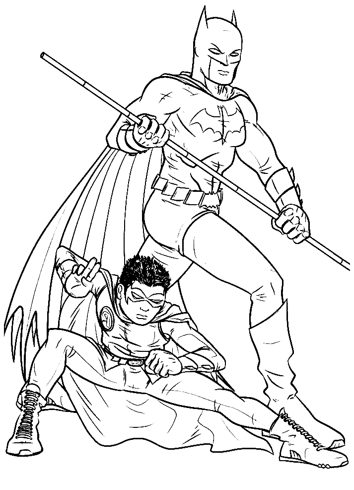 Batman e Robin para impressão do Batman
