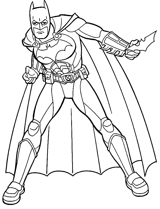 Batman, the Caped Crusader from Batman Coloring Page - Free Printable ...
