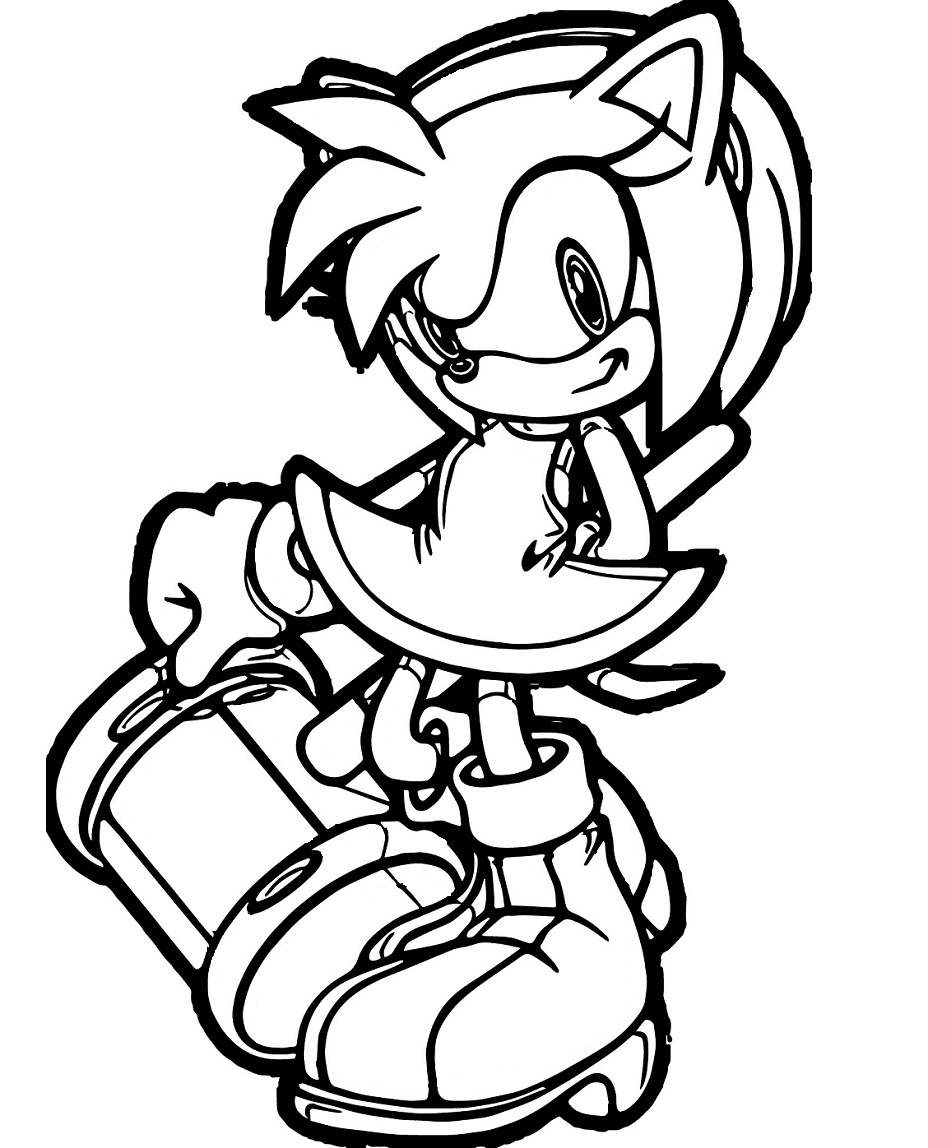 Beautiful Amy Rose Coloring Page