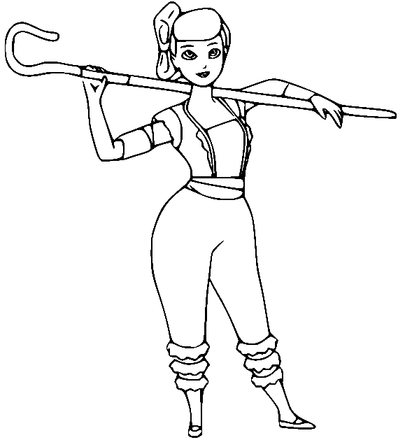 Beautiful Bo Peep Coloring Pages