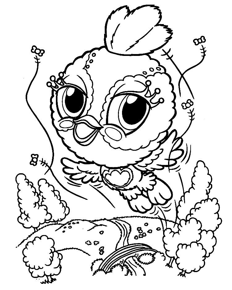 Berdine from Zoobles Coloring Page
