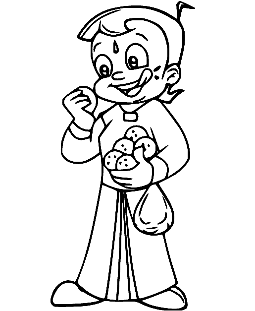 Bheem Eating Fruits Coloring Pages - Chhota Bheem Coloring Pages - Coloring  Pages For Kids And Adults