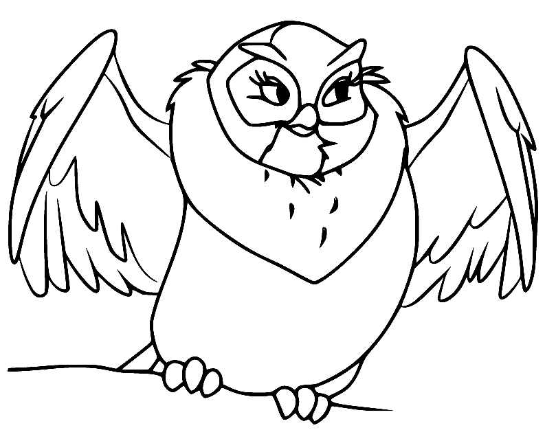 Big Mama the Owl Coloring Page