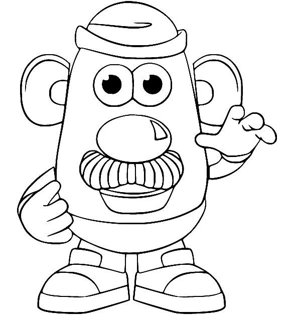 Blank Mr Potato Head Coloring Page