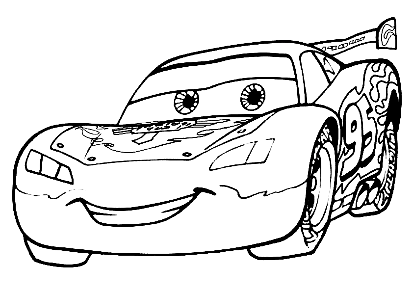 Cars Lightning McQueen souriant de Disney Cars
