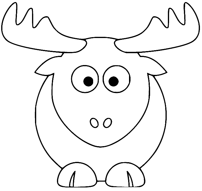 Alce de dibujos animados de Moose