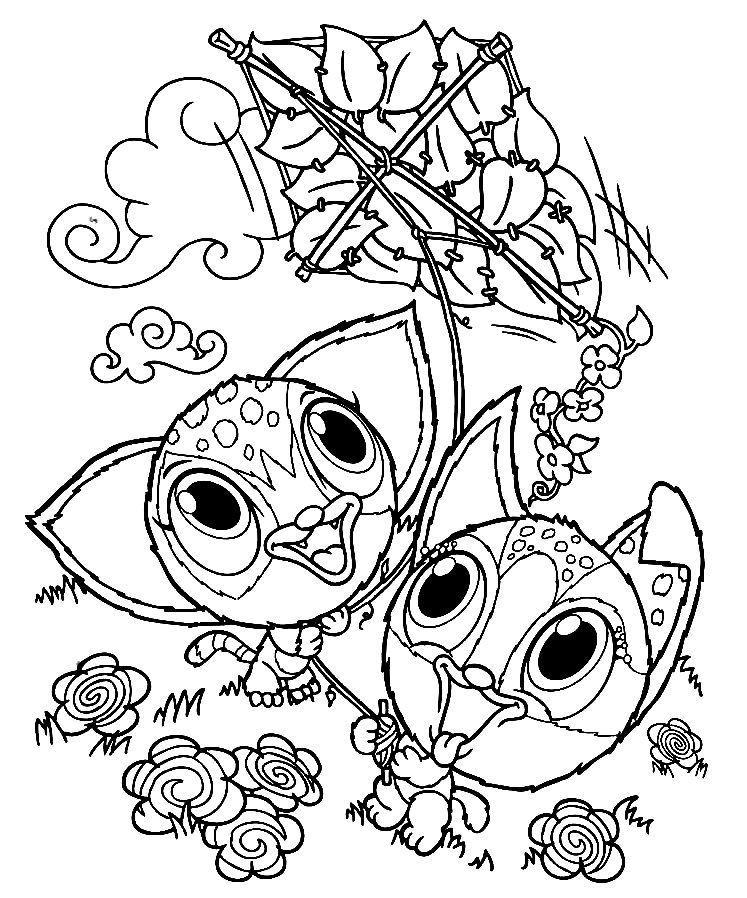 Catlin – Coloriage chat zoobles