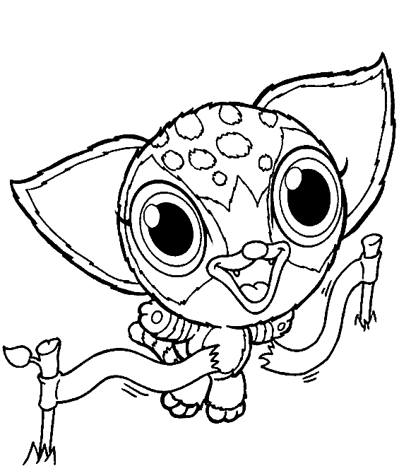 Catlin from Zoobles Coloring Page