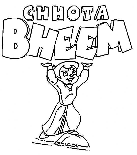 Chhota-bheem Página Para Colorear
