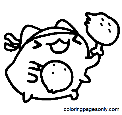 Pagina da colorare di Chubby Bugcat Capoo