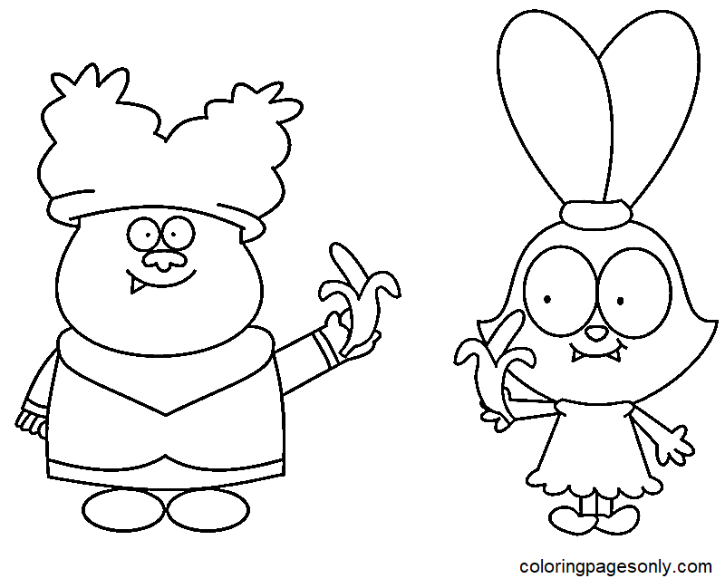 Cute Chowder and Panini Coloring Pages
