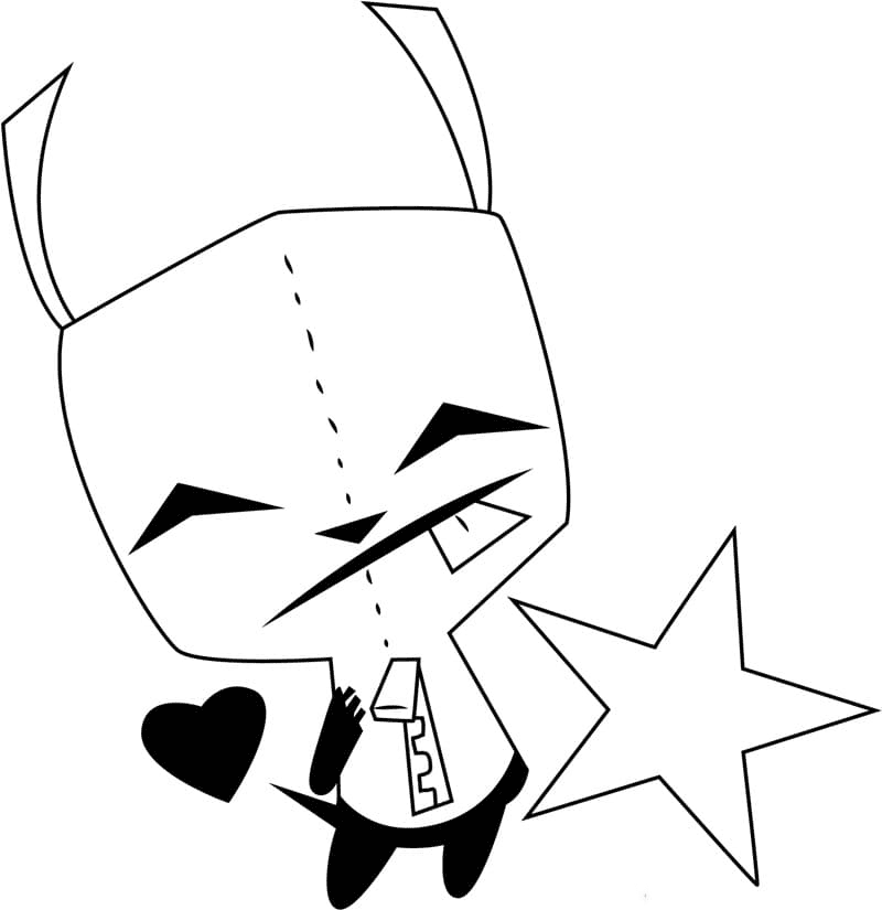Cute Gir from Invader Zim Coloring Pages