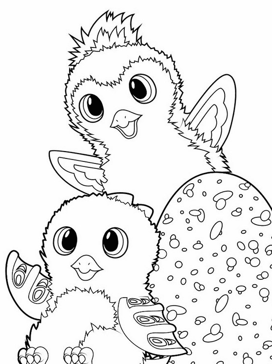 Cute Hatchimals Coloring Page