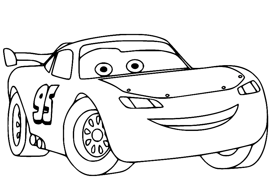 Cute Lightning McQueen Coloring Pages