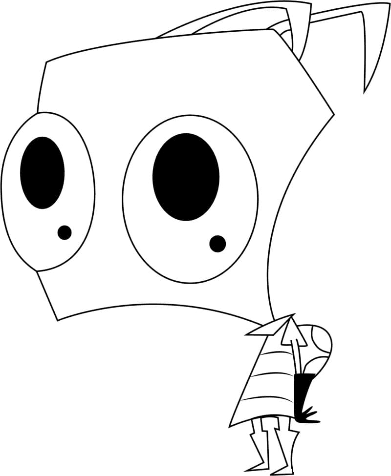 Cute Zim Coloring Page