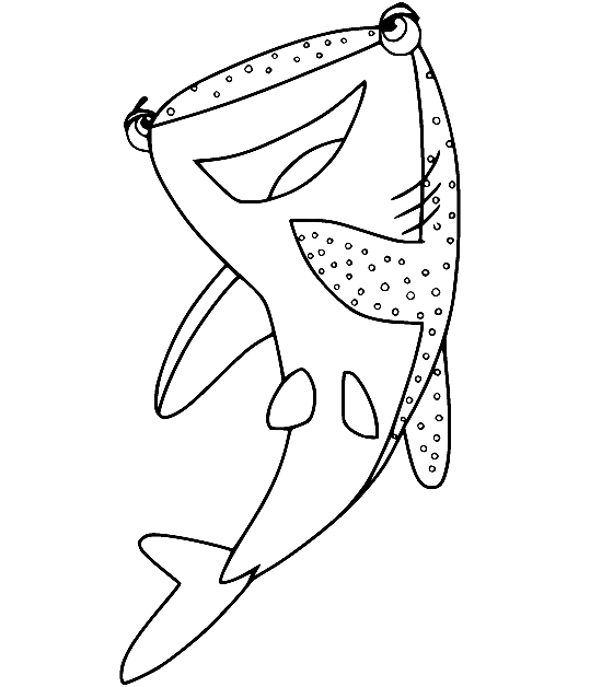 Destiny Whale Shark Smiling Coloring Pages