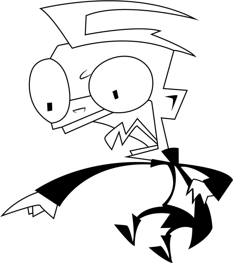 Dib Membrane from Invader Zim Coloring Page