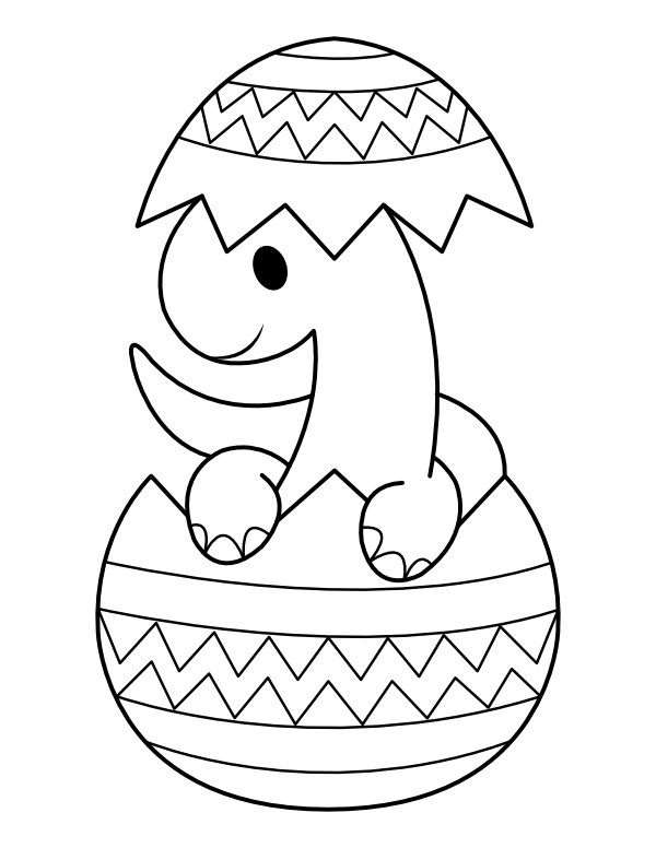 Desenho Para Colorir dinossauro sai do ovo - Imagens Grátis Para Imprimir -  img 30973