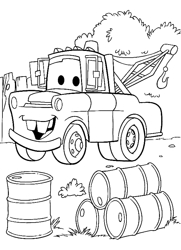 Disney Cars Mater Chevrolet Truck Coloring Page