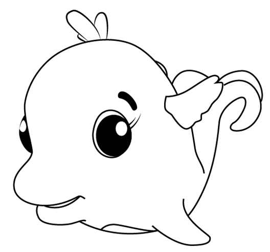 Desenho de Golfinho de Hatchimals para colorir