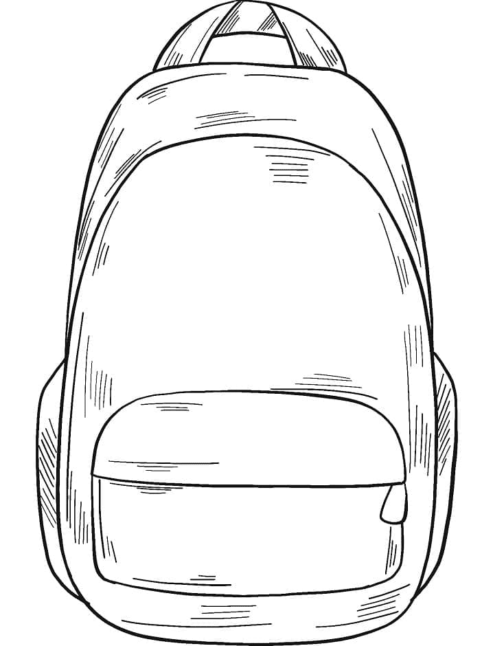 Easy Backpack Coloring Page