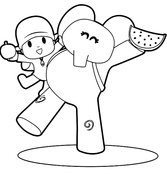 Elly and Pocoyo Coloring Pages - Pocoyo Coloring Pages - Coloring Pages  para crianças e adultos