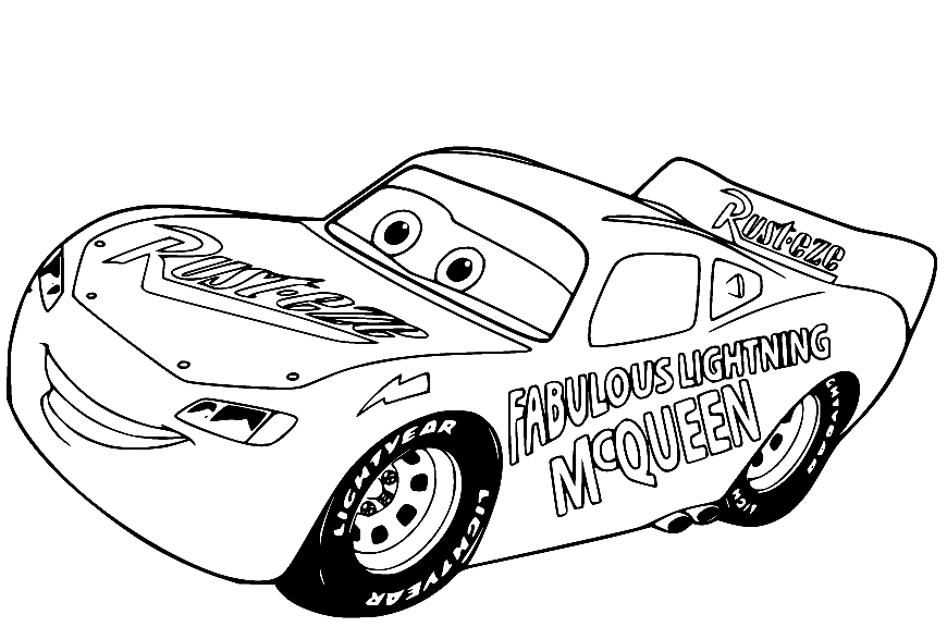 Fabulous Lightning McQueen Coloring Page