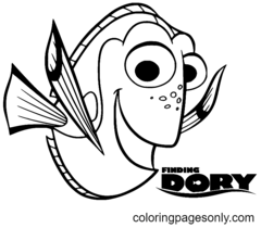 Finding Dory Coloring Pages