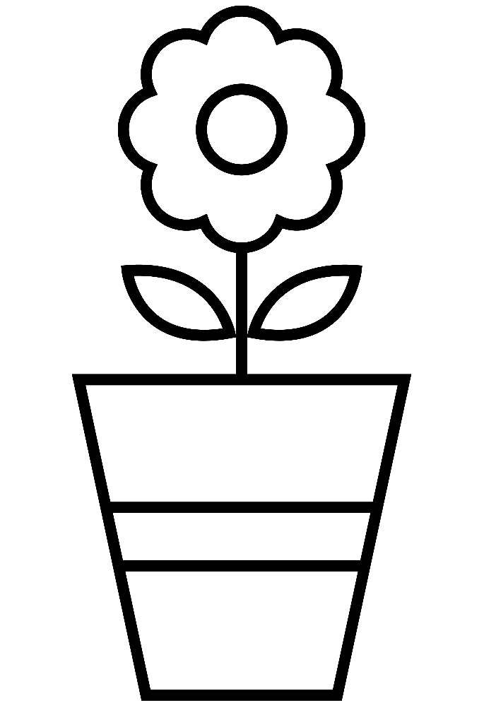 Vaso de flores para pré-escola em vaso de flores