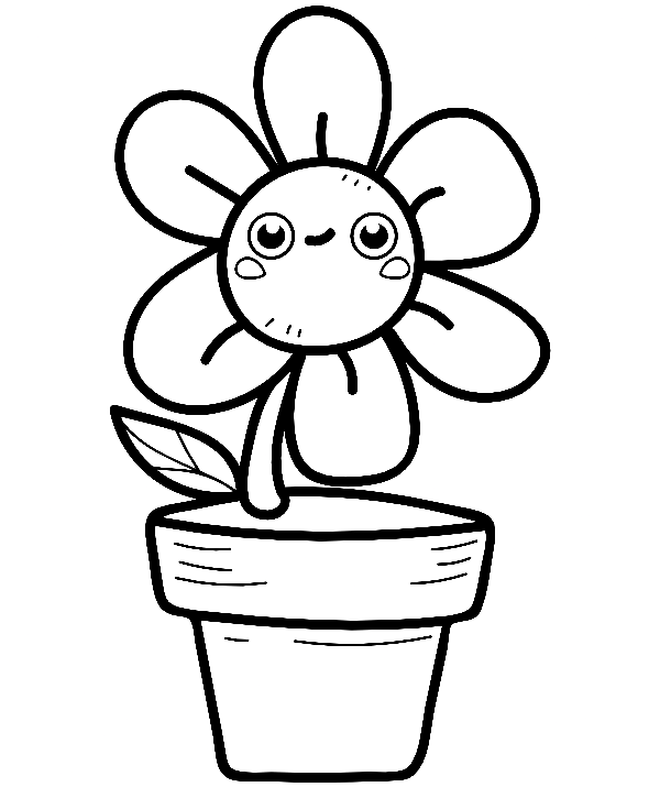 Flor en una maceta de Flower Pot