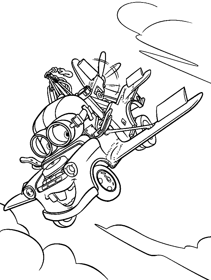 Flying Tow Mater Coloring Page
