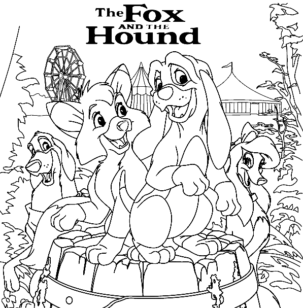 Fox And The Hound Movie Coloring Page
