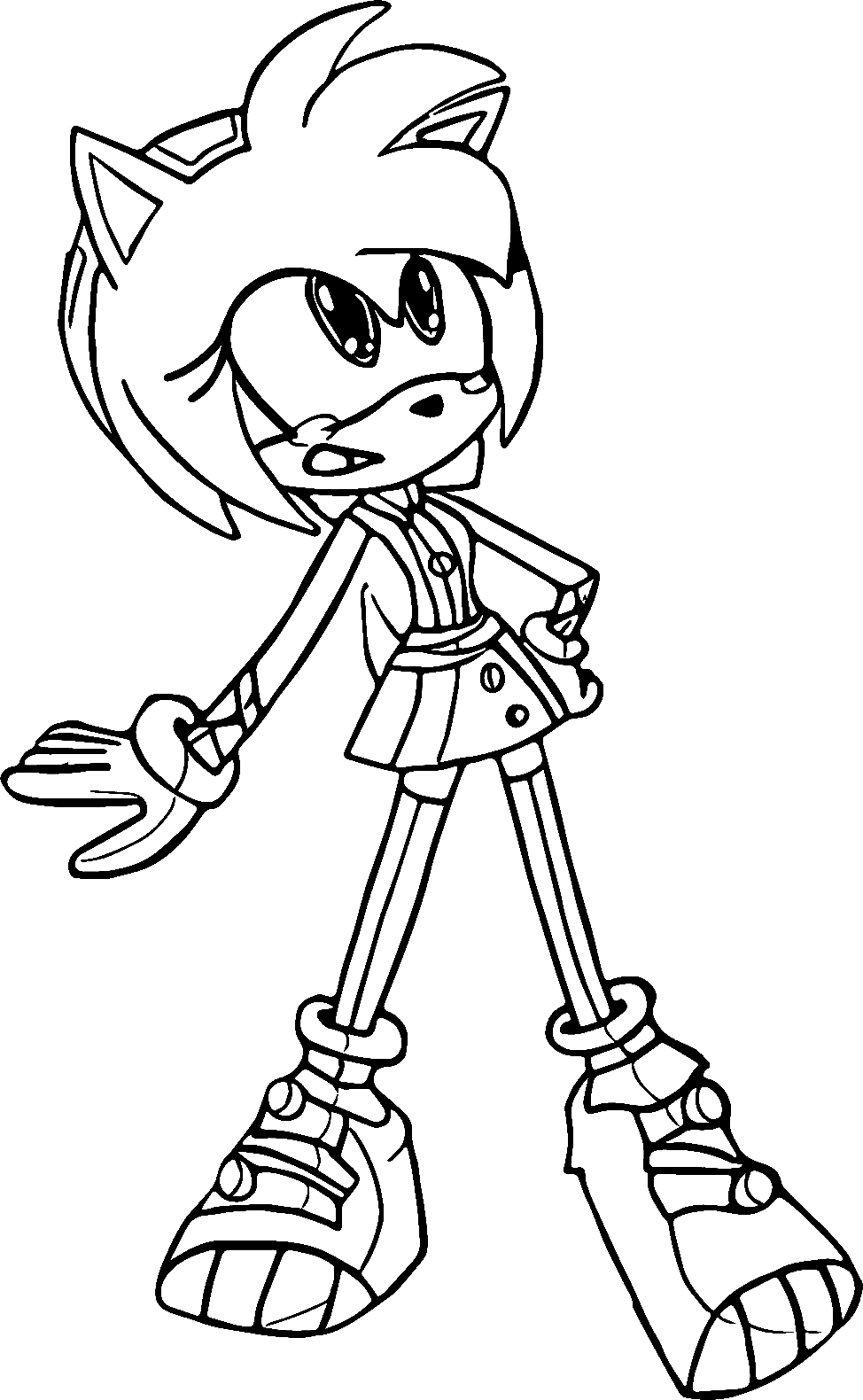 Free Amy Rose for Kids Coloring Page
