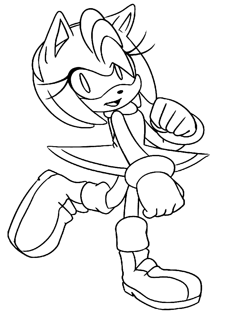 Free Amy Rose Coloring Pages