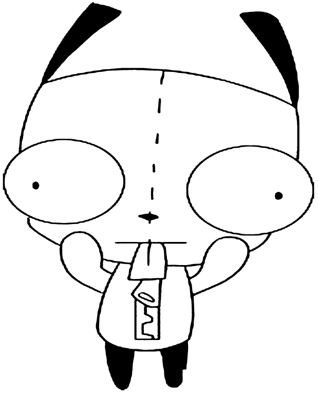 Free Gir Invader Zim Coloring Page