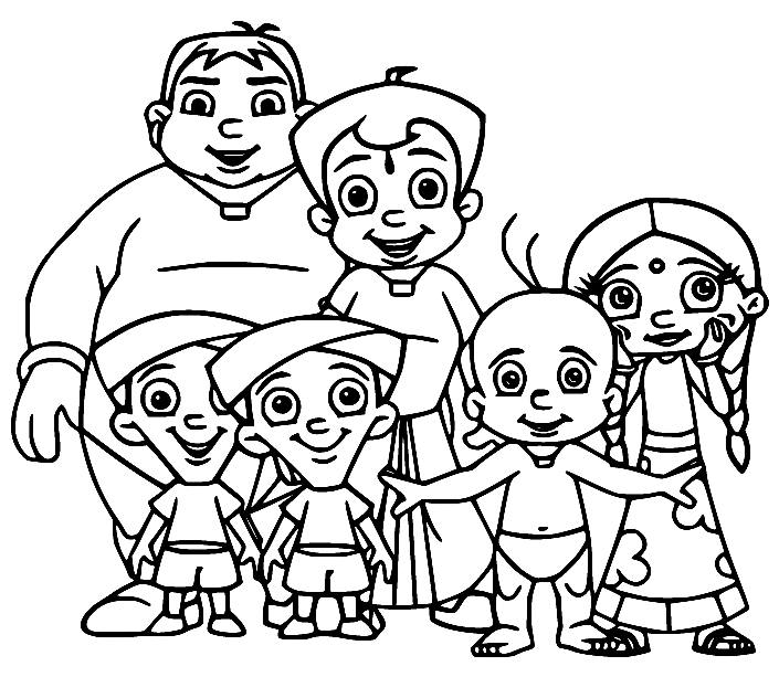 Free Printable Chhota Bheem Coloring Pages