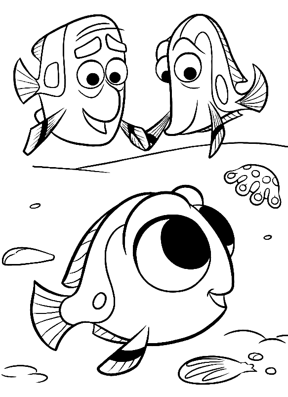 Free Printable Finding Dory Coloring Page