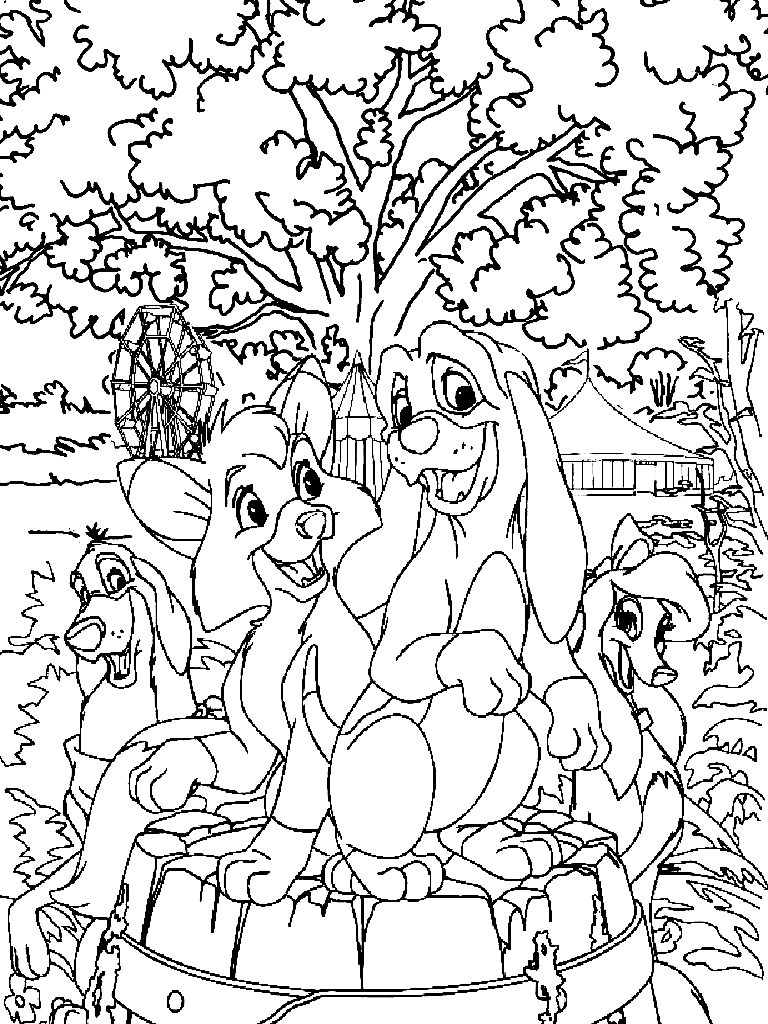 Free Printable Fox And The Hound Coloring Page