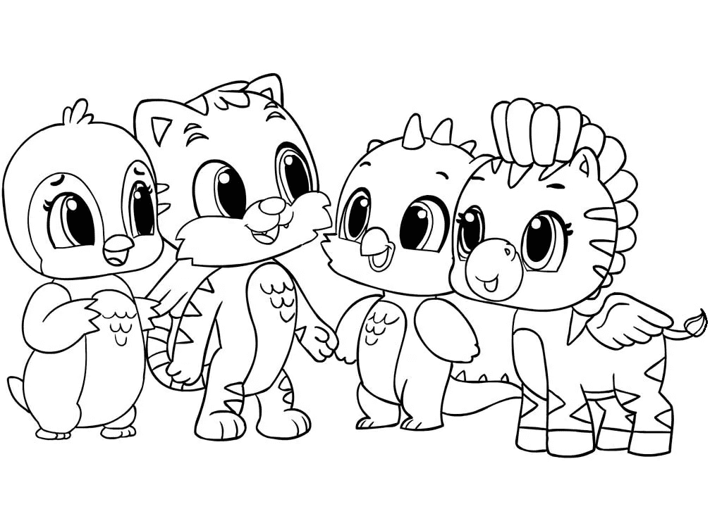 Free Printable Hatchimals Coloring Page