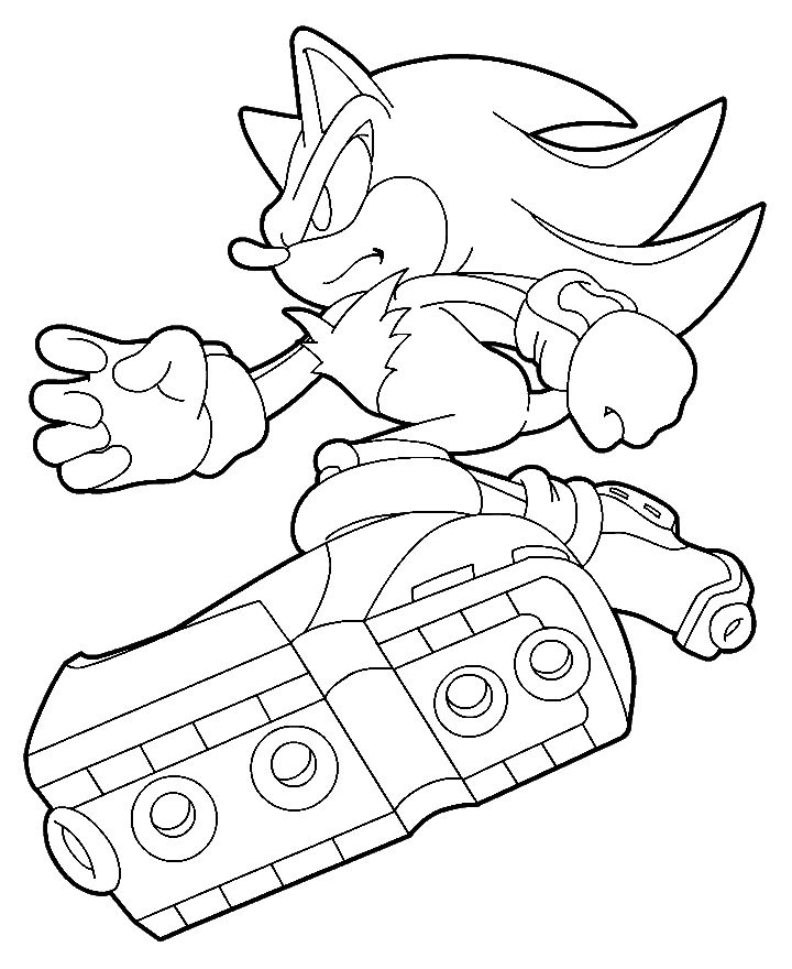 Free Printable Shadow The Hedgehog Coloring Pages