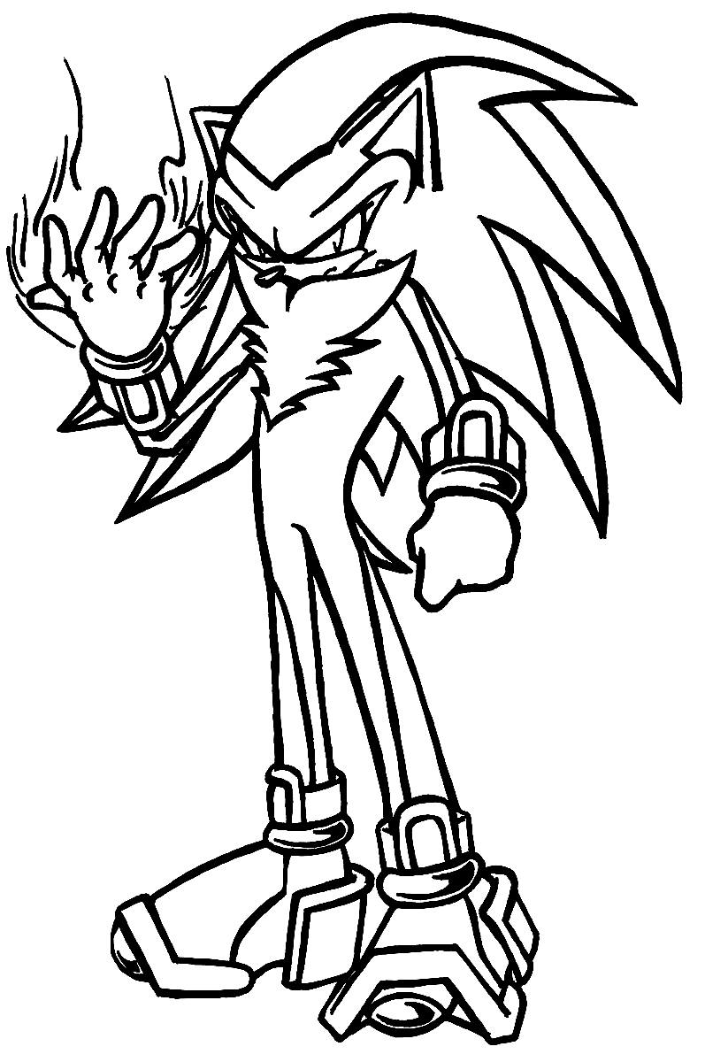 Free Printable Shadow Coloring Pages Shadow The Hedgehog Coloring 