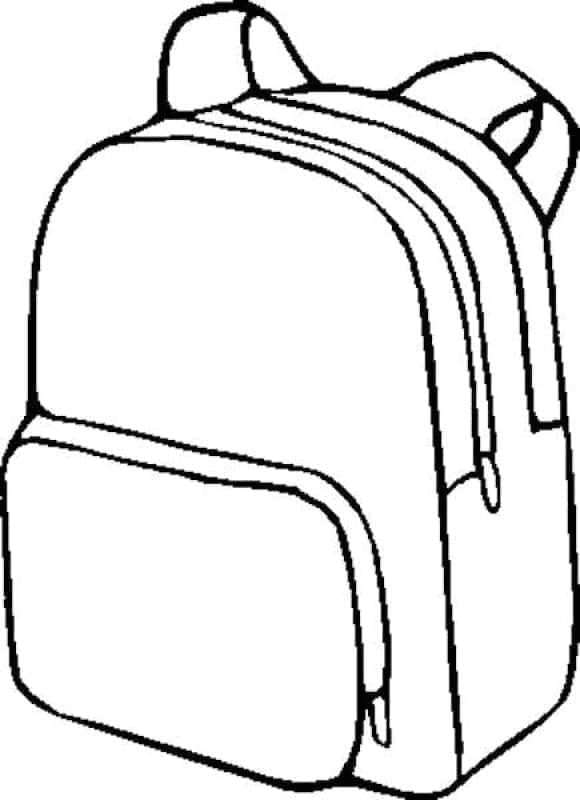Free School Backpack Coloring Page