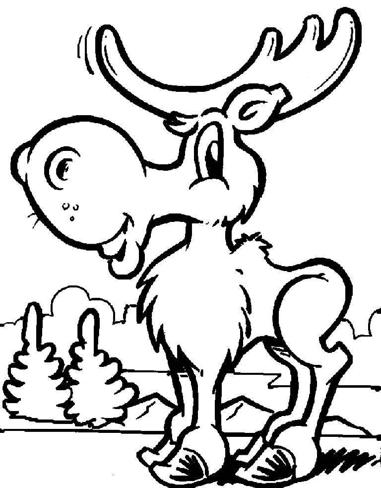 Grappige cartoon-eland van Moose